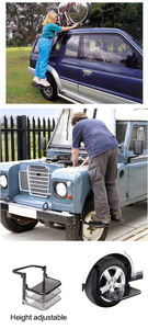 Accesorios de Pedal de coche SUV, escalón lateral recto, rueda de neumático de acero, estribos pequeños para <span class=keywords><strong>camioneta</strong></span> Universal - Product Image 6