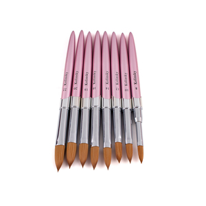 Pinceau à <span class=keywords><strong>ongles</strong></span> en acrylique pur Kolinsky, poignée Rose, stylo de Sable Kolinsky <span class=keywords><strong>pour</strong></span> la peinture en <span class=keywords><strong>Gel</strong></span> <span class=keywords><strong>UV</strong></span>, outil de sculpture <span class=keywords><strong>pour</strong></span> Nail Art 8 #-24 # - Product Image 3