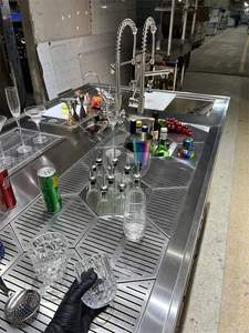 สถานีค็อกเทลคุณภาพสูงจากจีน บาร์ค็อกเทลแบบกำหนดเองพร้อมตู้แช่แข็ง อุปกรณ์สแตนเลสทนทาน - Product Image 6