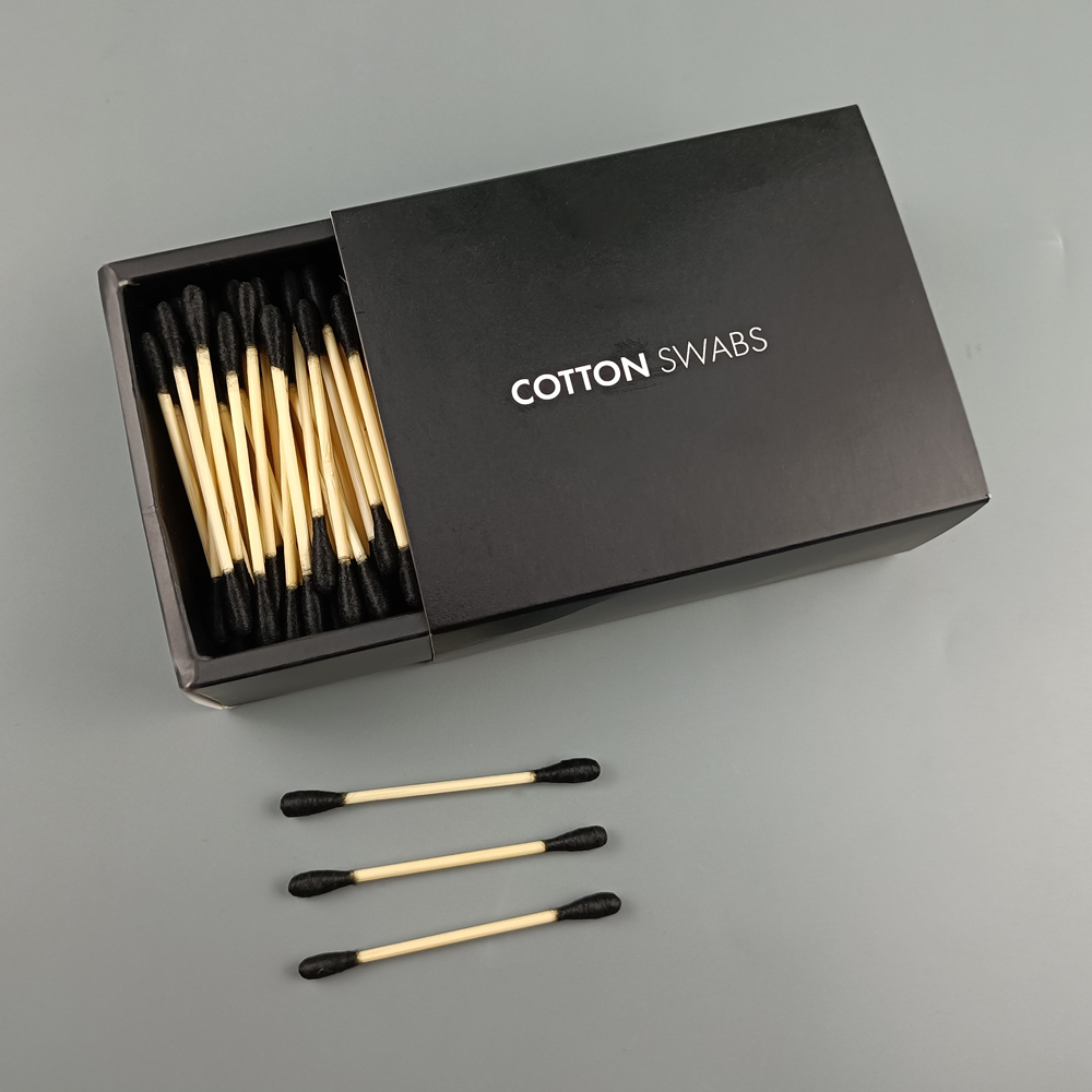 Высококачественная крафт-бумага, двухсторонние бутоны, бамбуковые чистящие тампоны, 200 шт., экологически чистые ватные тампоны