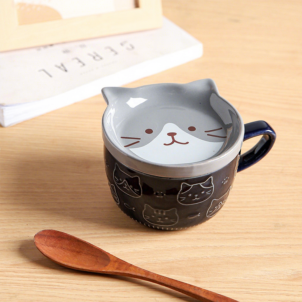 Blue cat cover cup-60 pcs