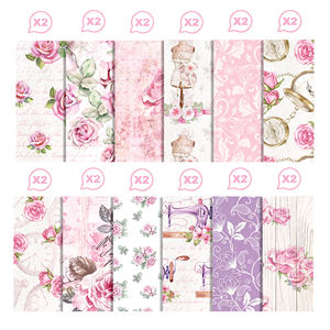WW138 rose Rose motif Scrapbook <span class=keywords><strong>papier</strong></span> <span class=keywords><strong>printemps</strong></span> Floral bricolage artisanat <span class=keywords><strong>papier</strong></span> pour filles anniversaire fête de mariage fond décors - Product Image 2