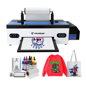 Kaus Mesin Cetak Inkjet A3 Digital Modifikasi Sun, Mesin Pencetak DTF Film Pet Transfer Panas dengan Oven