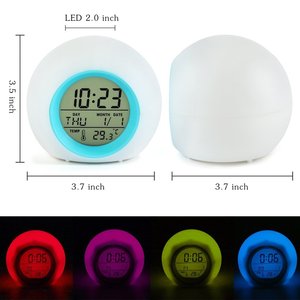 KH-CL121 Trẻ Em Ngủ Huấn Luyện Viên Trẻ Em Kỹ Thuật Số Âm Thanh Thiên Nhiên Đồng Hồ Báo Thức Giai Điệu - Product Image 3
