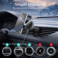 Produit Tendance 2025 – Chargeur de Voiture Magnétique Sans Fil à Charge Rapide 25W avec Ventilateur de Refroidissement Intégré et Support Téléphone pour iPhone 17 S26