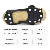 Crampons à glace pour chaussures et bottes, en silicone et acier inoxydable, pointes antidérapantes pour la glace et la neige