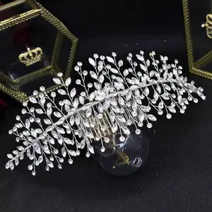 Braut Strass Vintage Kopfstück Schmuck Haar Zöpfe Zubehör handgemachte Hochzeit Kopf bedeckung für Braut