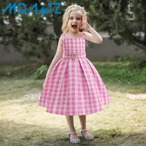 MQATZ розового цвета для маленьких девочек свадебное платье для детей на день рождения платье принцессы дизайн с галстуком-бабочкой От 3 до 10 лет