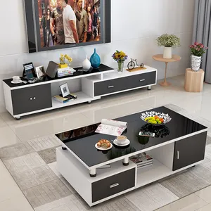 Ekintop חדש עיצוב מכירה לוהטת עמדת טלוויזיה שולחן קפה שחור