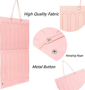 Organisateur mural pour bandeaux de bébé avec logo personnalisé, support pour nœuds et pinces à cheveux, en plastique et bois - Product Image 4