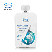Pochette Doypack en Plastique Personnalisée Anti-Fuite Recyclable avec Bec Verseur et Poignée pour Emballage de Boissons, Jus et Détergents Liquides
