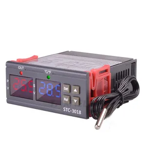 Dual Digital Temperature Controller STC-3018 12V 24V 110-220V Celsius & Fahrenheit Thermoregulator Thermostat Switch