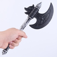 29.5*12cm senjata plastik realistis antik selesai Tomahawk perlengkapan pesta Halloween aksesoris kostum ikat kepala Halloween Axe