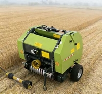 Presse à balles rondes automatique haute performance, mini machine d'emballage et d'enrobage pour la récolte agricole