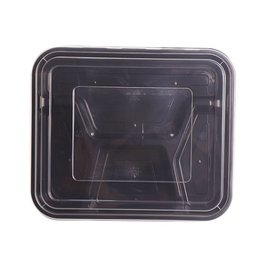 Chine Boîtes à emporter de restauration rapide en plastique rectangulaires jetables Style grille recyclable Pizza Nouilles Sushi Gelée Sandwiches Sucre - Product Image 5