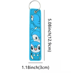 Anime <span class=keywords><strong>Pikachu</strong></span> Jet Tags Broderie Porte-clés Rechargeable Nouveau Hot Selling Cartoon Printed Keychain Bag Hanging Woven Technique - Product Image 3