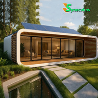 Capsule de glamping mobile modulaire préfabriquée en acier moderne à 2 chambres, écologique, facile à assembler, garantie 5 ans, Airbnb