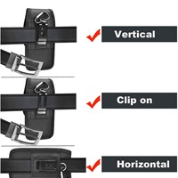 Étui universel étui en cuir Nylon portefeuille ceinture Clip téléphone portable sac ceinture support téléphone pochette sac pour Iphone pour Samsung Xiaomi