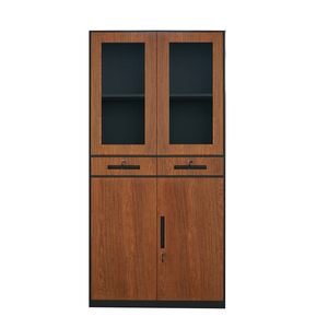 Nội Thất Văn Phòng Nhà Sản Xuất 2 Đu Cửa Thép Hạt Gỗ Chuyển Tập Tin Tủ Kim Loại Lưu Trữ Tủ Tủ Với Ngăn Kéo - Product Image 3