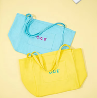 Sac fourre-tout réutilisable grande capacité pour la vente en gros, motif lettres, poignée en corde, bandoulière, sac en toile de haute qualité avec logo personnalisé