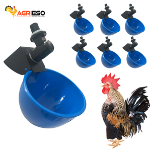 AGRIESO automatico bevitori di pollame e alimentatori per pollo piccione di <span class=keywords><strong>quaglia</strong></span> tazza di arancia/blu/giallo/rosso per gli animali di pollame - Product Image 5