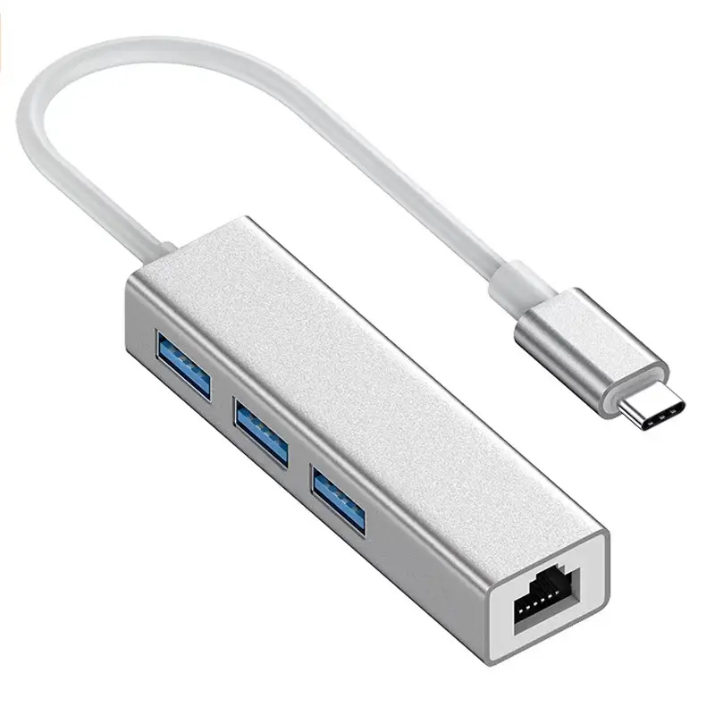 Yüksek kalite Usb 3.0 Hub Ethernet Rj45 Lan kartı Usb 3.0 Usb Hub ağ kartı