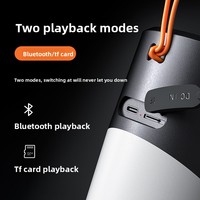 Haut-parleur sans fil 5.3 avec lumières RGB, design mini portable pour extérieur, éclairage d'ambiance, connectivité TWS, fente pour carte intégrée