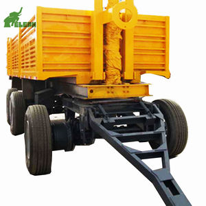 1 + 2 차축 20ft 박스형 엔드 덤프 트레일러 드로우 바가있는 유압 농장 덤퍼 트레일러 - Product Image 5