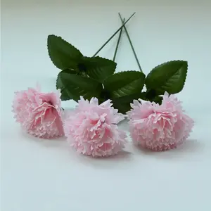 5 strati di testa di fiore artificiale di garofano per la decorazione domestica, regali di festa, ornamenti per la cena
