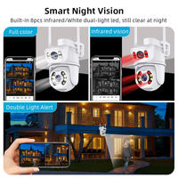 Caméra Ip sans fil extérieure à double objectif 6MP 8MP ICsee Wifi caméra à double boule 4K double objectif Ptz caméra réseau sécurité