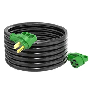 Cable de extensión RV de 50 amperios, cable de alimentación NEMA 14 50 de 25 pies resistente para RV