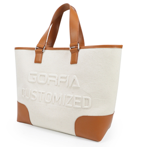 Bolsa de Mano de Lona para Mujer, Gran Capacidad, Bolsa de Compras, Bolsa de Hombro con Bloques de Color, Logotipo Personalizado, Bolsa de Uso Diario - Product Image 1