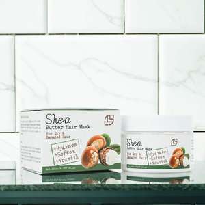 Crema para el cabello orgánica de manteca de karité para todo tipo de cabello, protección nutritiva para reparar daños, reduce la rotura de las puntas abiertas, incluidas las teñidas - Product Image 1