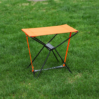 Tabouret pliant léger en fil de fer orange pour l'extérieur, tube en fer épaissi pour le camping, la pêche et le croquis