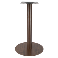 Pied de table industriel antique rétro carré robuste pour mobilier de bar, salle à manger, café, bistrot, restaurant, base de table en métal à grain de bois