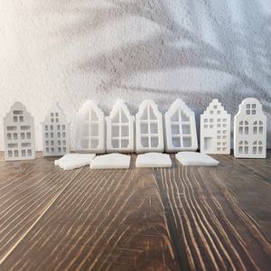 Casa de Playa Grande ecológica hecha a mano, herramienta de pastel de silicona S1190, casa gótica, 3 moldes de base para hornear PC - Product Image 5