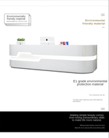 Meubles de bureau commerciaux de luxe, comptoir de réception incurvé blanc avec lampe LED, comptoir d'accueil de l'entreprise, table de réception, salon de beauté