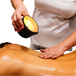 Vela de Aceite de Masaje Perfumada de Cera de Soja Orgánica Ecológica Hecha a Mano para Masaje Corporal, Spa, Regalo para Diwali y Día del Padre - Product Image 1