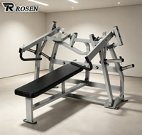 ROSEN Machine de musculation professionnelle à charge de plaques, banc de musculation horizontal isolaire en acier robuste de 3 mm d'épaisseur