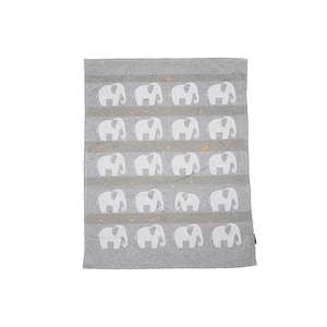 David Fussenegger Babydecke Lima Elefant 65x90cm Grau - Product Image 2