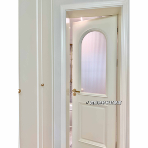 Puerta Interior Francesa de Madera Maciza con Núcleo de MDF, Chapa de Roble y Acabado Lacado - Product Image 5