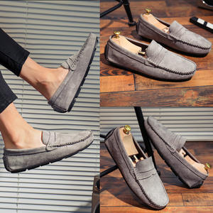 Scarpe da uomo con pedale a un piede in pelle comode e antiscivolo morbide Sole scarpe pigre Casual Ultra leggere e traspiranti - Product Image 5