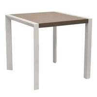 Ensemble de salon de jardin moderne en aluminium avec revêtement en poudre, avec table et chaises imperméables