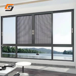 GS OEM Modern Design Aluminum Sliding <b>Window</b> with Mosquito <b>Screen</b> for Apartment and Hotel Use - Product Image 6