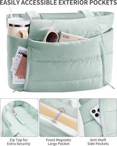 कुलीटेड नायलॉन टोटे बैग महिलाओं शरद मल्टी लैपटॉप क्लाउड कंधे बड़ी क्षमता यात्रा कॉस्मेटिक स्टोरेज जिम बैग - Product Image 3