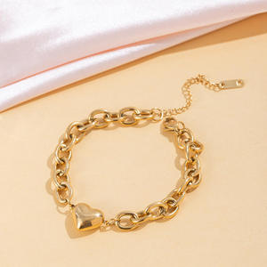 กำไลข้อมือชุบทอง18K แบบปรับได้ป้องกันการเสื่อมเสียทำจากสเตนเลสสตีลของขวัญเครื่องประดับแฟชั่นสำหรับทุกเพศ - Product Image 4