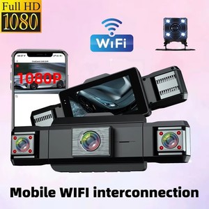 Cámara <span class=keywords><strong>para</strong></span> Auto <span class=keywords><strong>de</strong></span> 4 Canales y 360 Grados ° Cámara <span class=keywords><strong>para</strong></span> Coche con Grabación Delantera 1080P Plus, Lateral Izquierda y Derecha, y Trasera 480P, <span class=keywords><strong>Pantalla</strong></span> IPS <span class=keywords><strong>de</strong></span> 3 Pulgadas, Wi-Fi Integrado y Grabación en Bucle - Product Image 5
