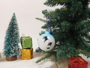 Decorazione Natalizia Personalizzata Dipinta a Mano, Mini Sfera con <span class=keywords><strong>Disegno</strong></span> Interno, Ornamento Personalizzato per Feste - Product Image 2