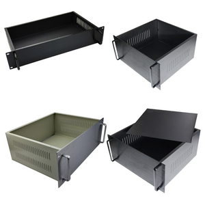 19 inch rackmount aluminium behuizing <span class=keywords><strong>2U</strong></span> 3U instrumentenkast voor industriële controller en testapparatuur serverbesturingskast - Product Image 6
