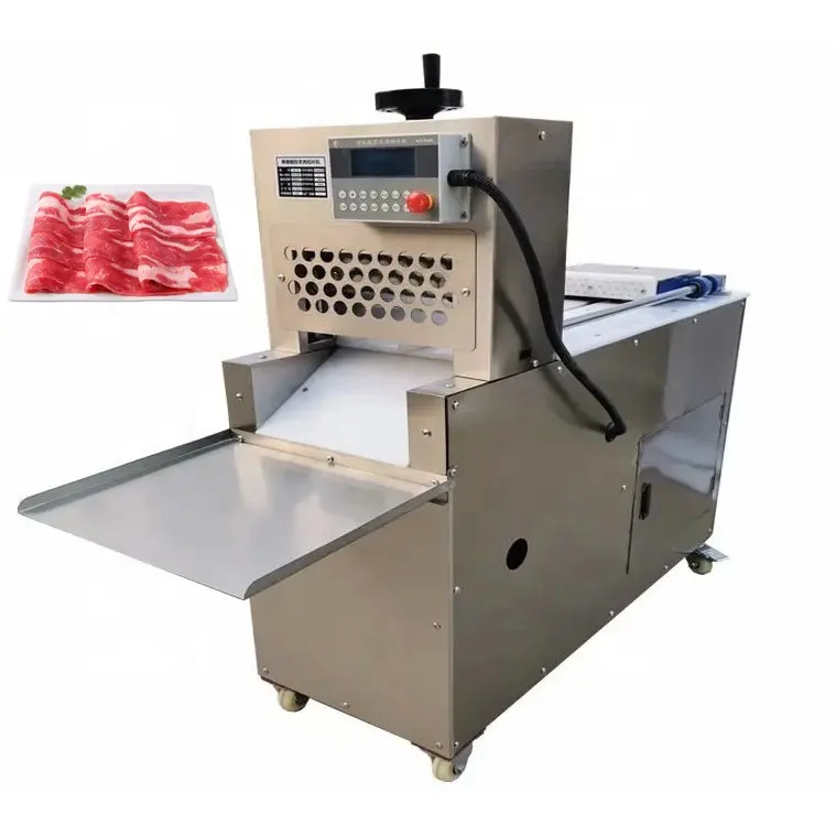 Alat Pengiris Doner Kebab Otomatis/Mesin Pemotong Kue Beras Daging Beku Plc untuk Penggunaan Komersial